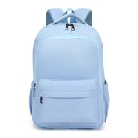 Waterproof 20 Inch Solid Color School Daily School Backpack sku image 3