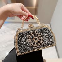 Rhinestone Solid Color Square Evening Bags main image 1