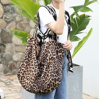 Women's Large Flannel Leopard Streetwear Open Tote Bag main image 5