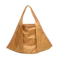 Women's Large Kraft Paper Solid Color Streetwear Square Magnetic Buckle Shoulder Bag main image 4
