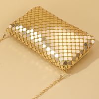 Aluminum Sheet Solid Color Sequins Evening Bags main image 4