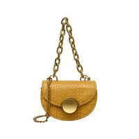 Women's Mini Pu Leather Solid Color Vintage Style Classic Style Square Lock Clasp Saddle Bag sku image 2