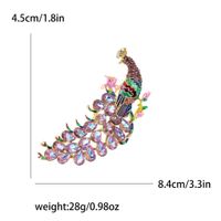 Simple Style Peacock Alloy Enamel Artificial Diamond Women's Brooches main image 2