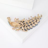 Simple Style Peacock Alloy Enamel Artificial Diamond Women's Brooches main image 3