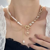 Fairy Style Heart Shape Freshwater Pearl Plating 14K Gold Plated Women's Necklace main image 1