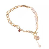Fairy Style Heart Shape Freshwater Pearl Plating 14K Gold Plated Women's Necklace main image 5