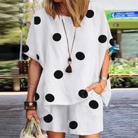 Daily Women's Casual Polka Dots Polyester Pocket Shorts Sets Shorts Sets main image 1