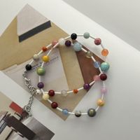Casual Simple Style Geometric Natural Stone Glass Women's Necklace main image 4