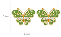 Lady Butterfly Zinc Alloy Enamel Artificial Pearls Women's Ear Studs main image 2