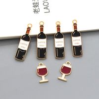 10 Morceaux Alliage Verre De Vin Pendentif main image 3