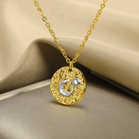 Wholesale Jewelry Simple Style Classic Style Color Block Zinc Alloy Gold Plated Plating Pendant Necklace main image 4