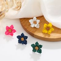 1 Pair Simple Style Classic Style Flower Stoving Varnish Arylic Ear Studs main image 2