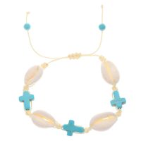 Wholesale Jewelry Retro Classic Style Starfish Shell Arylic Alloy Beaded Necklace sku image 3
