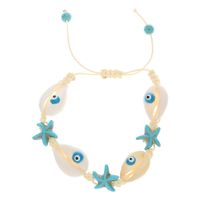 Wholesale Jewelry Retro Classic Style Starfish Shell Arylic Alloy Beaded Necklace sku image 8