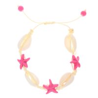 Wholesale Jewelry Retro Classic Style Starfish Shell Arylic Alloy Beaded Necklace sku image 4