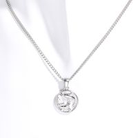 Titanium Steel Simple Style Classic Style Inlay Solid Color Zircon Pendant Necklace sku image 24