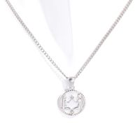 Titanium Steel Simple Style Classic Style Inlay Solid Color Zircon Pendant Necklace sku image 15