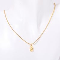 304 Stainless Steel Titanium Steel 18K Gold Plated Basic Modern Style Classic Style Plating Number Pendant Necklace sku image 10