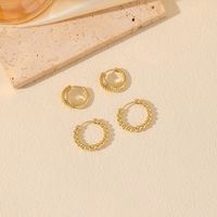 2 Pairs Elegant Simple Style Commute Circle Zinc Alloy 14K Gold Plated Earrings main image 3