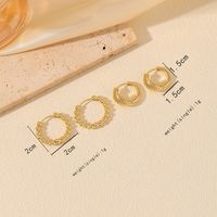 2 Pairs Elegant Simple Style Commute Circle Zinc Alloy 14K Gold Plated Earrings main image 2