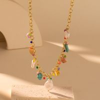 Casual Vacation Geometric Natural Stone Seed Bead Iron Plating Women's Pendant Necklace main image 5