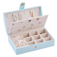 Korean Style Solid Color Pu Leather Flocking Jewelry Boxes sku image 3