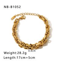 Acero Inoxidable 304 Acero Titanio Chapados en oro de 18k Básico Estilo Moderno Estilo Clásico Enchapado Geométrico Color Sólido Pulsera sku image 8