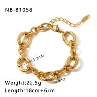 Acero Inoxidable 304 Acero Titanio Chapados en oro de 18k Básico Estilo Moderno Estilo Clásico Enchapado Geométrico Color Sólido Pulsera sku image 1