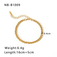 304 Stainless Steel 18K Gold Plated Basic Modern Style Classic Style Plating Geometric Solid Color Bracelets sku image 1