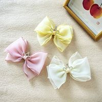 Girl'S Casual Sweet Crown Bow Knot Cloth Lace Hair Clip main image 6