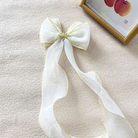 Girl'S Casual Sweet Crown Bow Knot Cloth Lace Hair Clip sku image 6