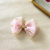 Girl'S Casual Sweet Crown Bow Knot Cloth Lace Hair Clip sku image 1
