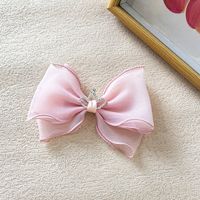 Girl'S Casual Sweet Crown Bow Knot Cloth Lace Hair Clip sku image 3