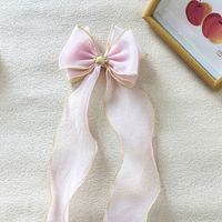 Girl'S Casual Sweet Crown Bow Knot Cloth Lace Hair Clip sku image 7