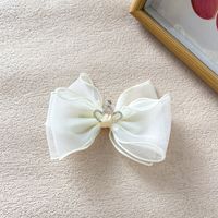 Girl'S Casual Sweet Crown Bow Knot Cloth Lace Hair Clip sku image 4