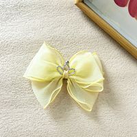 Girl'S Casual Sweet Crown Bow Knot Cloth Lace Hair Clip sku image 5
