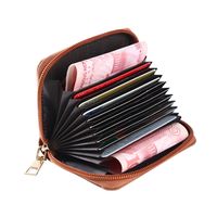 Women's Solid Color PVC Side Zipper Card Holders main image 3