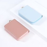 Women's Solid Color PVC Side Zipper Card Holders main image 4