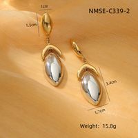 1 Pair Elegant Simple Style Water Droplets 304 Stainless Steel 18K Gold Plated Drop Earrings main image 2