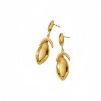 1 Pair Elegant Simple Style Water Droplets 304 Stainless Steel 18K Gold Plated Drop Earrings main image 5