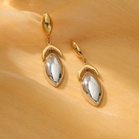 1 Pair Elegant Simple Style Water Droplets 304 Stainless Steel 18K Gold Plated Drop Earrings main image 3