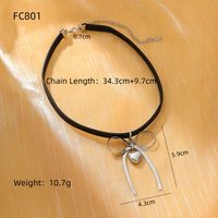 Elegant Simple Style Bow Knot 304 Stainless Steel Pu Leather Plating Women's Pendant Necklace main image 2