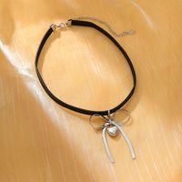 Elegant Simple Style Bow Knot 304 Stainless Steel Pu Leather Plating Women's Pendant Necklace main image 5