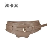 New Ladies Decorative Fashion Corset Waist Buckle Genuine Leather Bandwidth Belt sku image 2