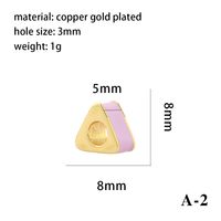 1 Piece Diameter 6 Mm Diameter 8mm Copper 18K Gold Plated Triangle Pentagram Heart Shape Polished Beads Chain sku image 3