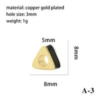 1 Piece Diameter 6 Mm Diameter 8mm Copper 18K Gold Plated Triangle Pentagram Heart Shape Polished Beads Chain sku image 4