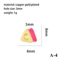 1 Piece Diameter 6 Mm Diameter 8mm Copper 18K Gold Plated Triangle Pentagram Heart Shape Polished Beads Chain sku image 5