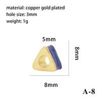 1 Piece Diameter 6 Mm Diameter 8mm Copper 18K Gold Plated Triangle Pentagram Heart Shape Polished Beads Chain sku image 9
