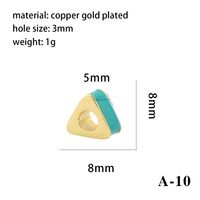1 Piece Diameter 6 Mm Diameter 8mm Copper 18K Gold Plated Triangle Pentagram Heart Shape Polished Beads Chain sku image 11