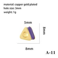 1 Piece Diameter 6 Mm Diameter 8mm Copper 18K Gold Plated Triangle Pentagram Heart Shape Polished Beads Chain sku image 12